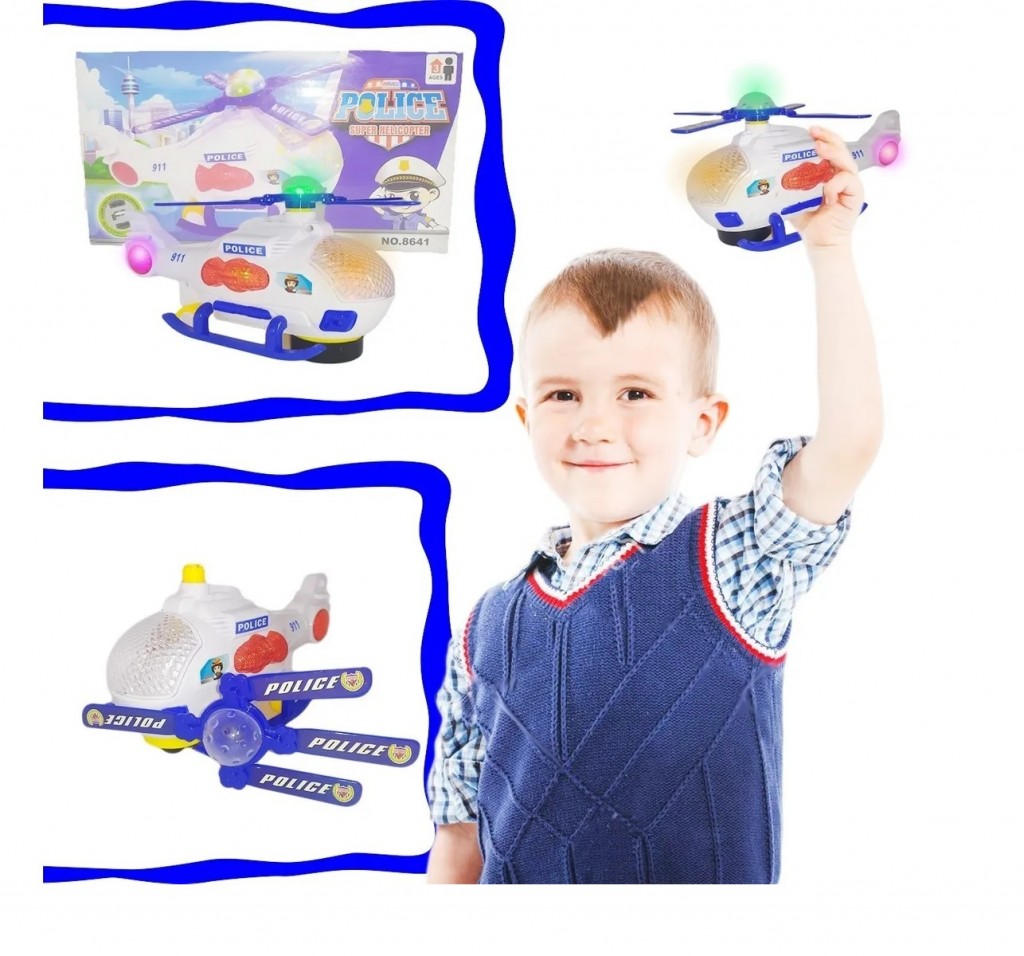 Helicóptero Policía Luces Sonidos Juguete Juguetería DJ550