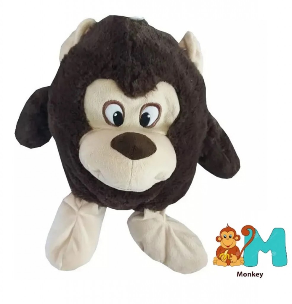 Peluche Mono Bolita Mico Antialérgico Hermoso 38cm Juguetes DJ696