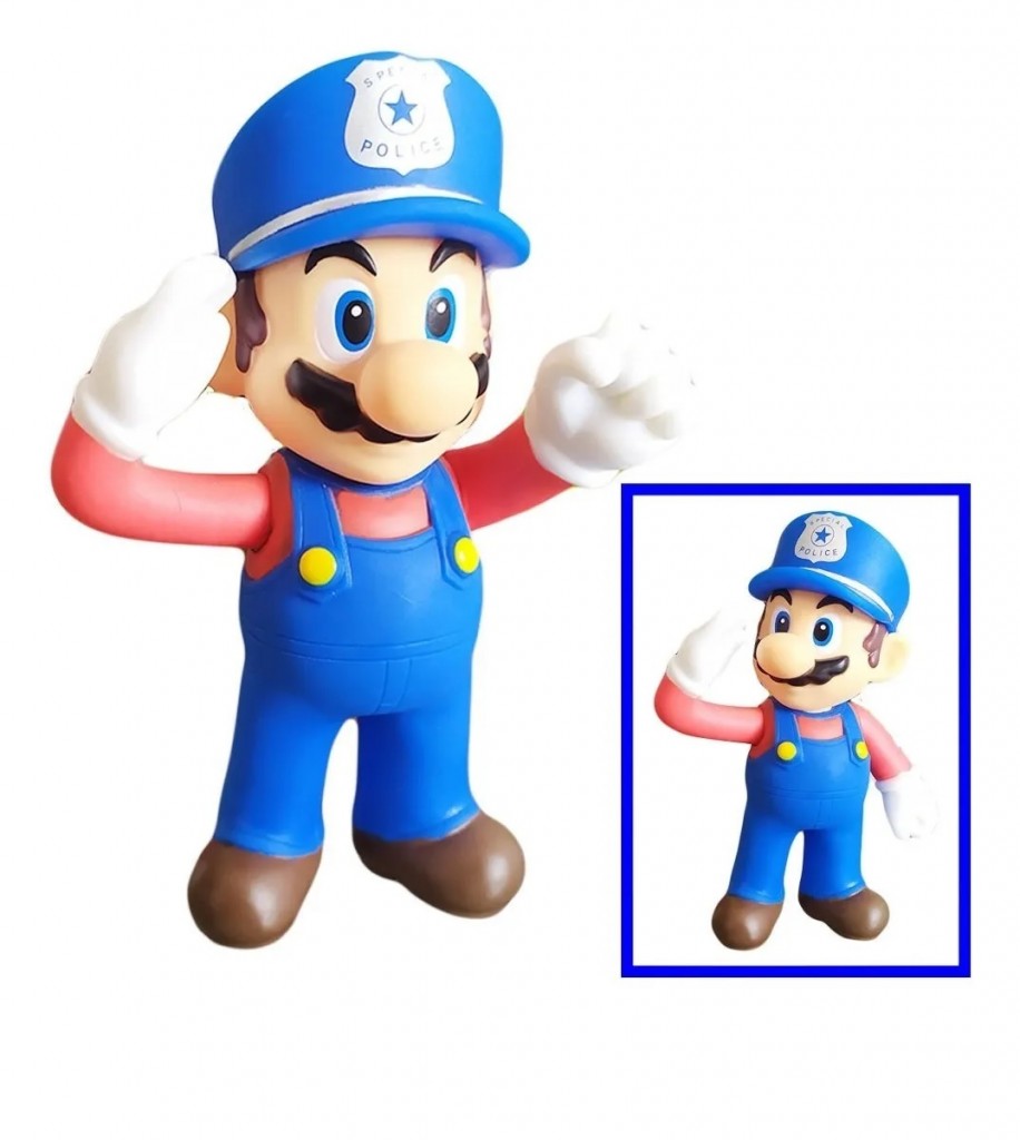Figura Mario Bros Colección Mario Policía Juguete Figuras DJ745
