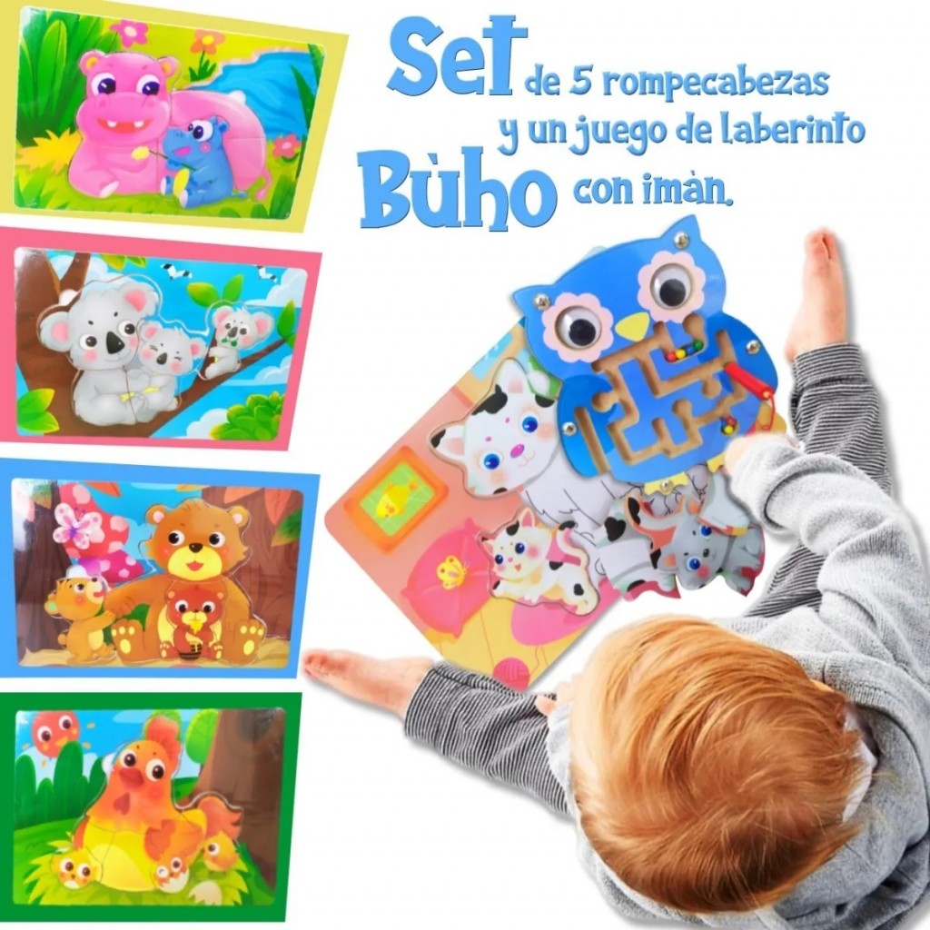 Rompecabezas Madera Juguetes Didactico Jugueteria Juegos