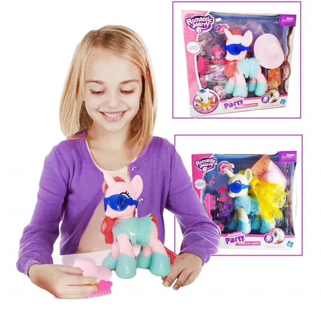 Unicornio Little Pony Peinar Accesorios Hermosos Juguetes Rojo