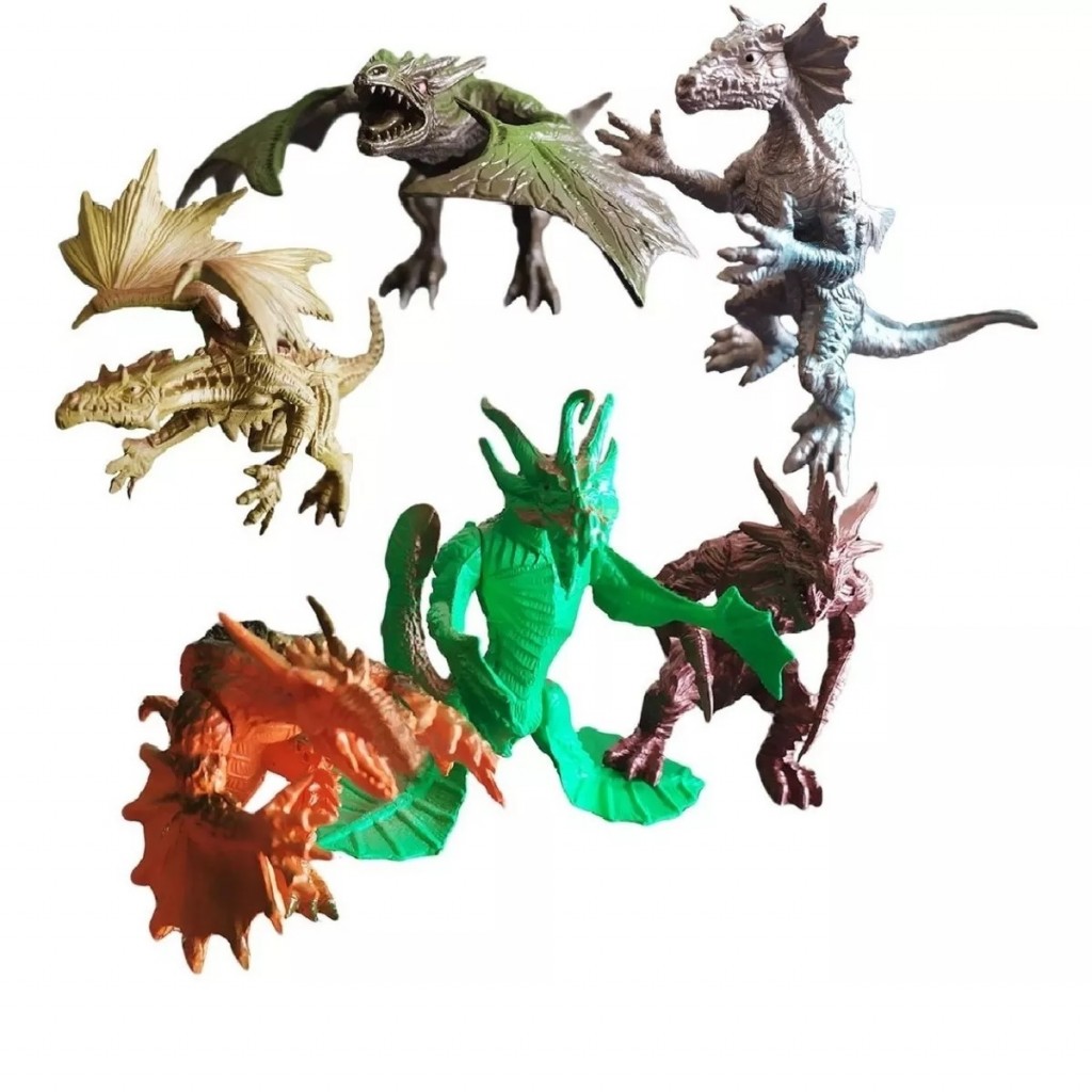 Dragon Dinosaurio Gárgolas Juguete Didáctico Juguetería C/u Verde DJ2054J