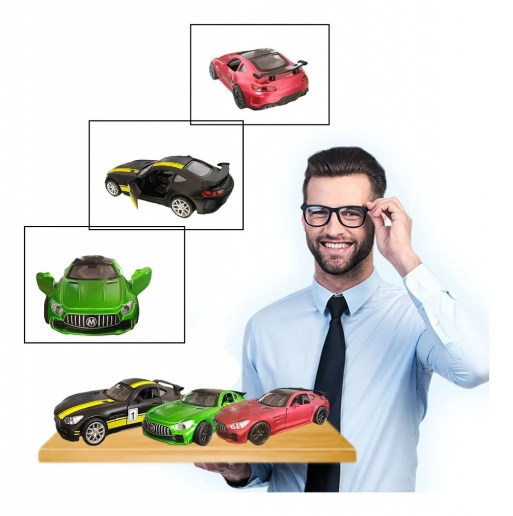 Carro Mercedes-amg Gt R Pro Juguete Metalico Jugueteria Rojo