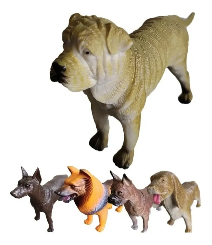 Perros Juguete Didáctico X5 Figuras Juguetería Colección