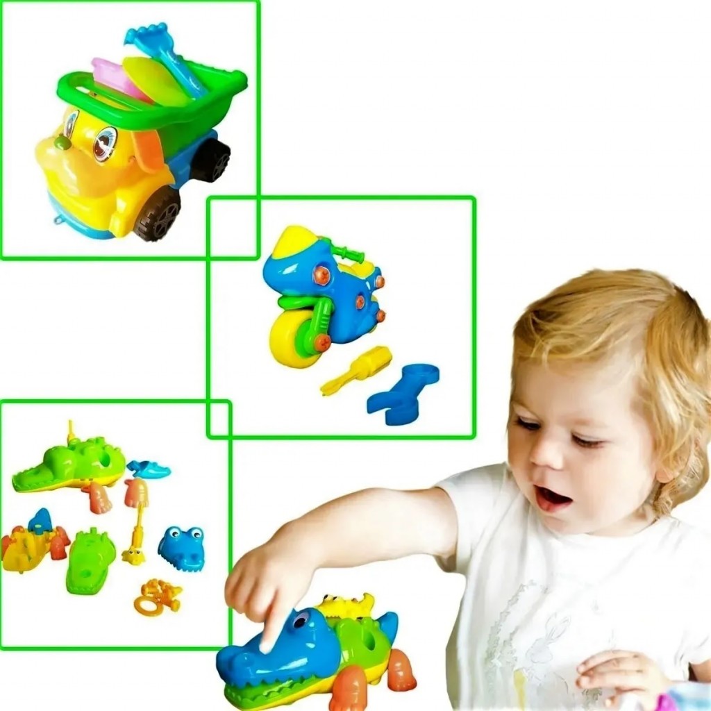 Carro Volqueta Moto Animal X3 Juguete Didáctico Juguetería