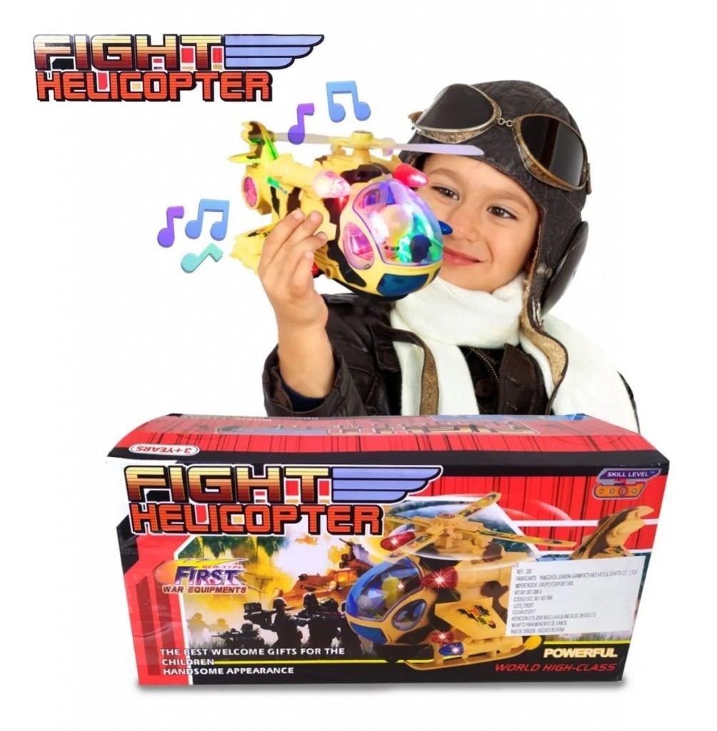 Helicóptero Luces Colores Juegos Didácticos