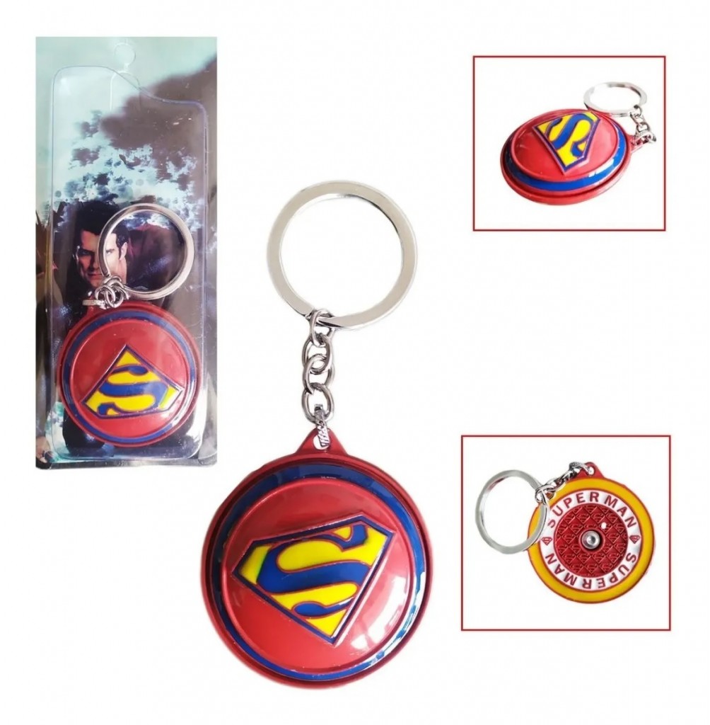 Superman Liga De La Justicia Llavero Metálico Giratorio DJ722