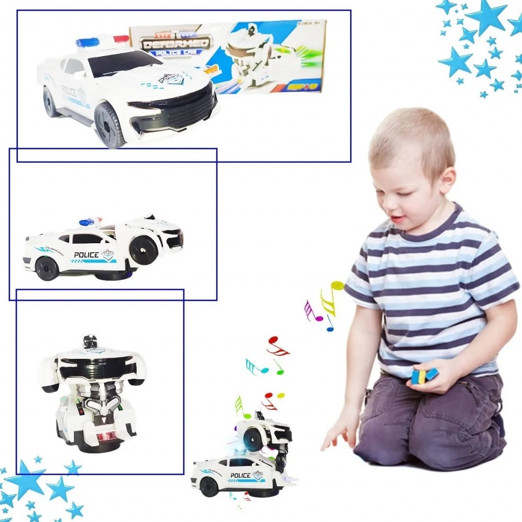 Carro Policía Transformers Luces