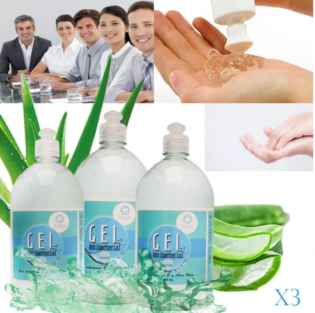 Gel Antibacterial Áloe Vera Medicinal X3 Alcohol Reg Invima DJ0174