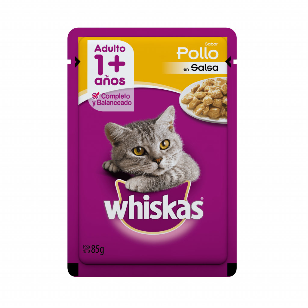WHISKAS ADULTO POLLO POUCH X 85 GRS