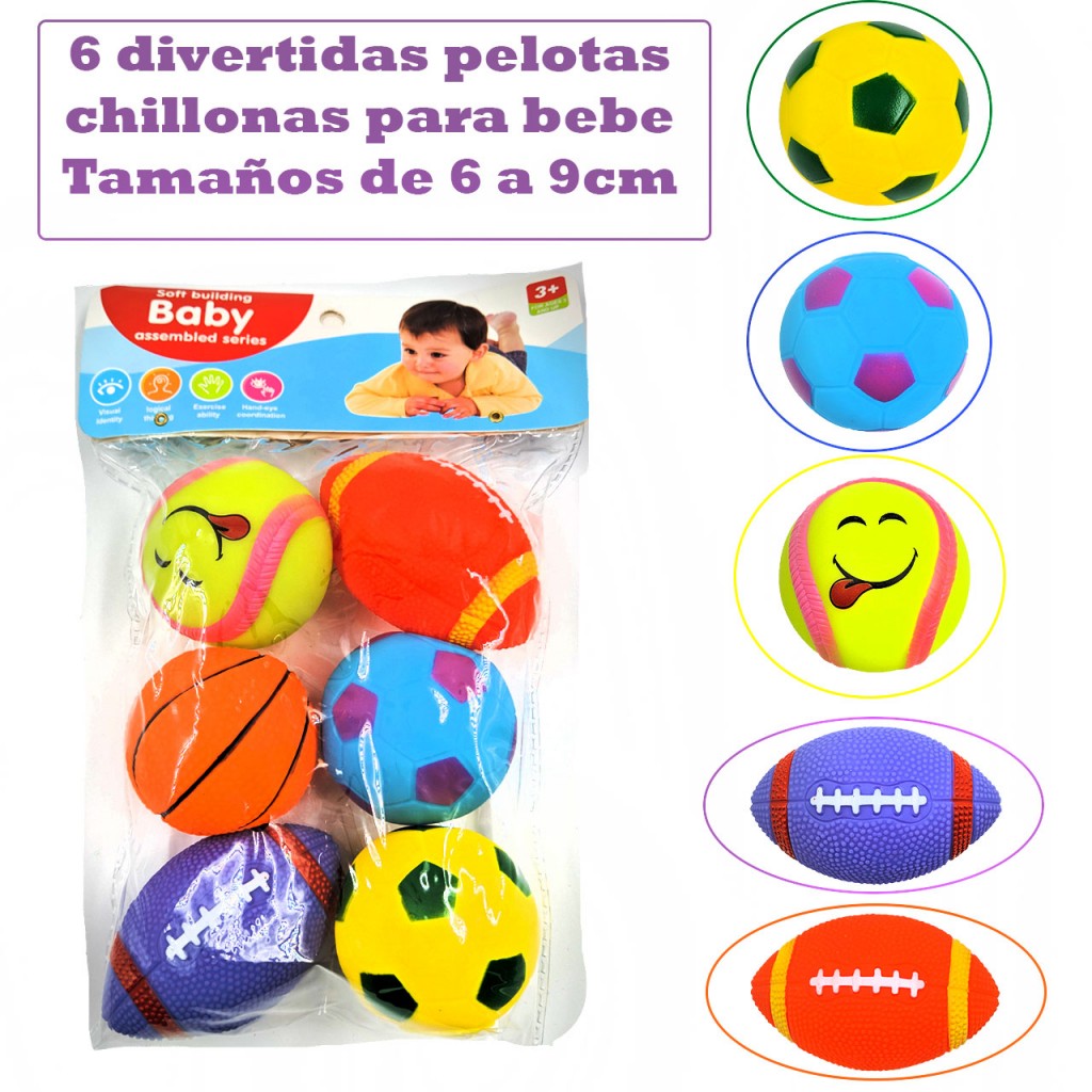 Pelotas Chillonas Para Bebes Juego Juguetes Juguetria Didactico