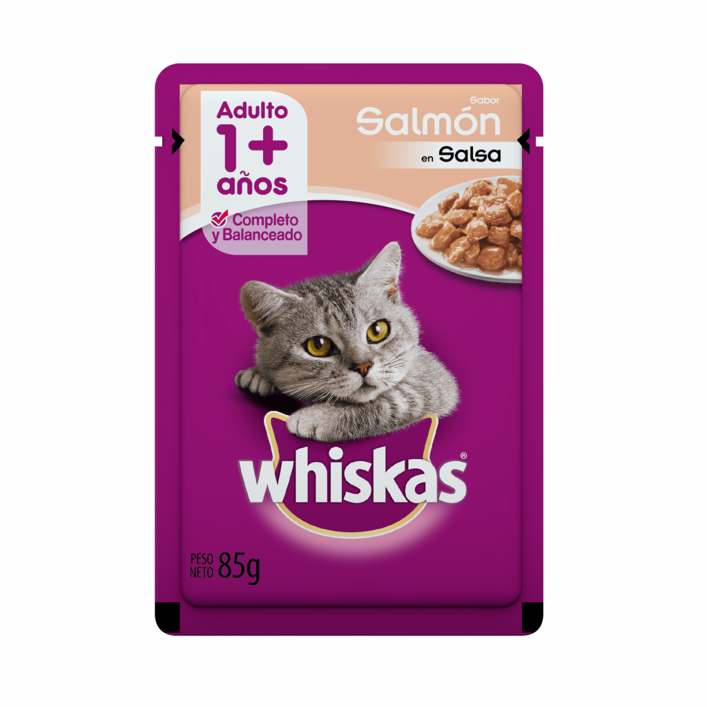 WHISKAS SALMON POUCH X 85 GRS