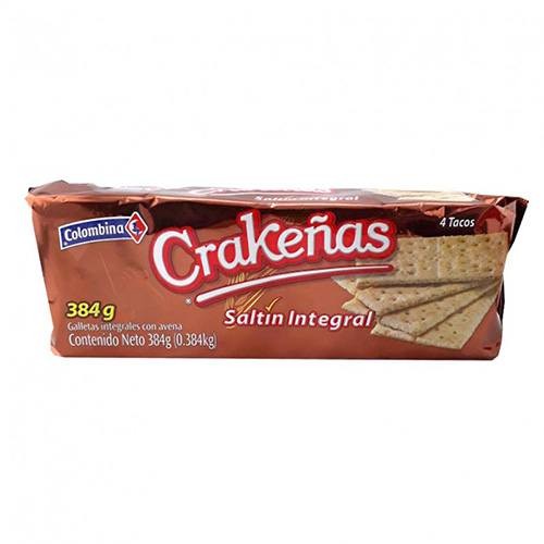 GALLETAS SALTÍN INTEGRAL 4 TACOS CRAKEÑAS 384 G
