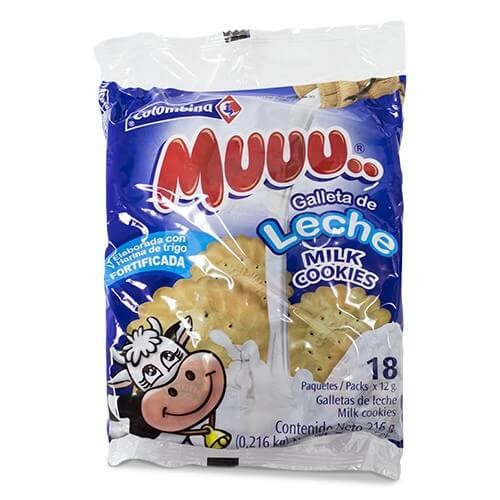 GALLETA DE LECHE MUUU COLOMBINA 216 GRS X 18 UND