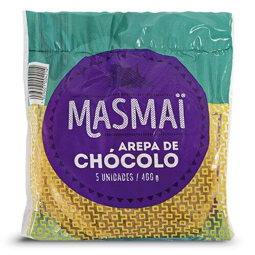 AREPA DE CHÓCOLO 5 UND MASMAÍ 400 GRS