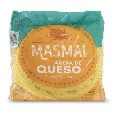 AREPA DE QUESO 5 UND MASMAÍ 400 GRS