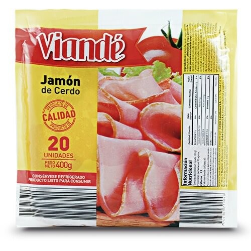JAMÓN DE CERDO VIANDÉ 400 GRS