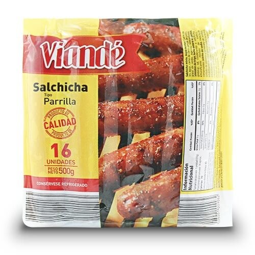 SALCHICHA PARRILLA VIANDÉ 500 GRS