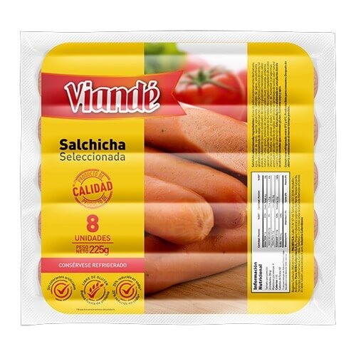 SALCHICHA TRADICIONAL VIANDÉ 450 GRS