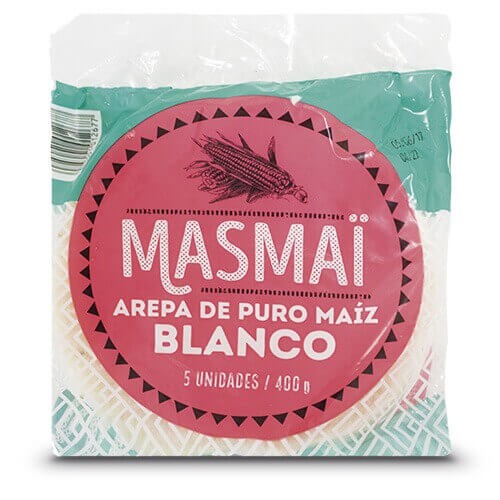 AREPA BLANCA MASMAÍ 5 UND - 400 G