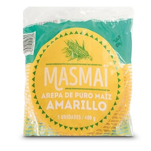 AREPA AMARILLA MASMAÍ 5 UND - 400 G