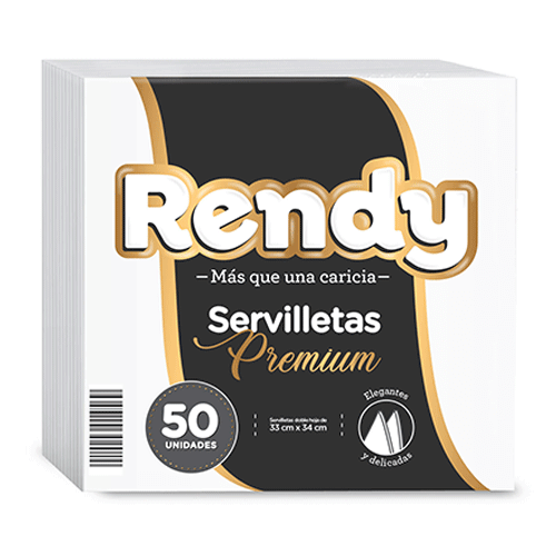 SERVILLETA DE LUJO RENDY 50 UND
