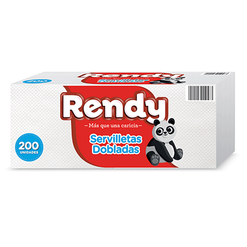 SERVILLETA DOBLADA RENDY 200 UND