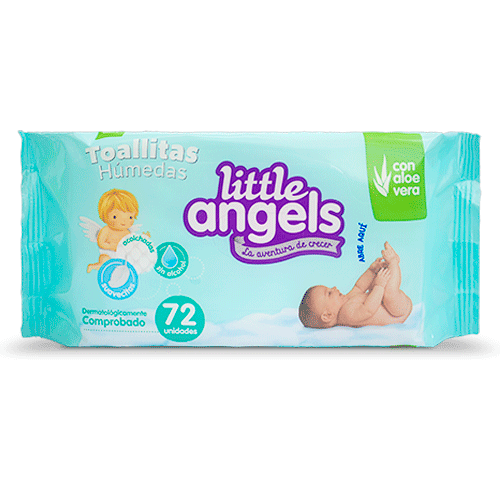 TOALLAS HÚMEDAS LITTLE ANGELS 72 UND