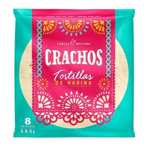 TORTILLA BURRITO CRACHOS 8 UND - 580 G