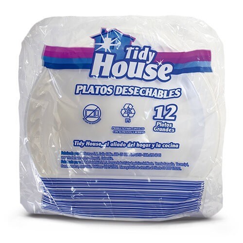 PLATO DESECHABLE TIDY HOUSE 12 UND