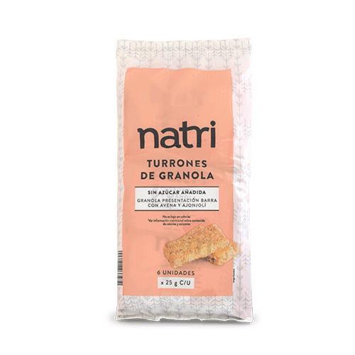 TURRONES DE GRANOLA SIN AZÚCAR NATRI 150 GRS