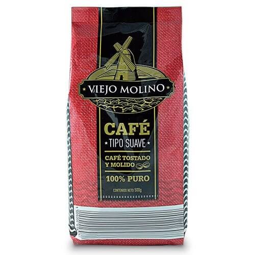 CAFÉ TOSTADO Y MOLIDO SUAVE VIEJO MOLINO 500 G