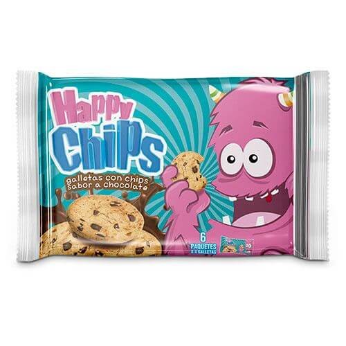 GALLETA HAPPY CHIPS CHOCOLATE 12 PQ
