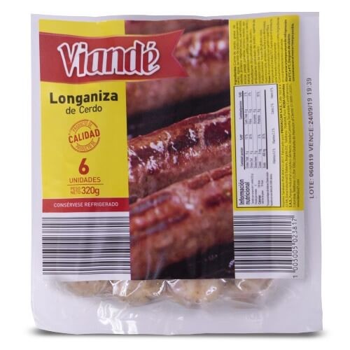 LONGANIZA DE CERDO VIANDÉ 320 G