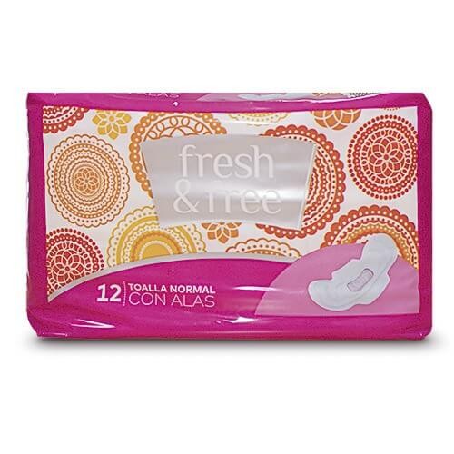 TOALLA FEMENINA NORMAL FRESH & FREE 12 UND