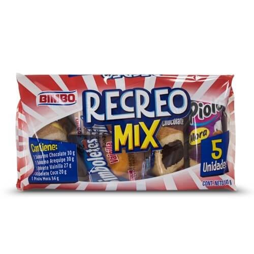 PASTELITOS RECREO MIX BIMBO 5 UND 149 G