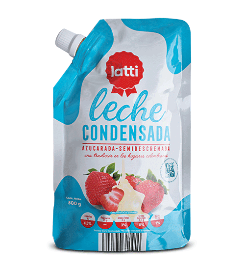 LECHE CONDENSADA EN DOYPACK LATTI 300 G