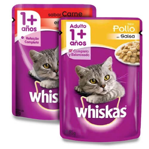 ALIMENTO HÚMEDO PARA GATOS WHISKAS 85 G
