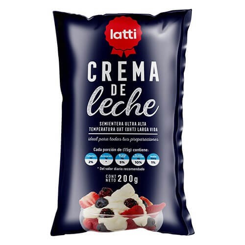 CREMA DE LECHE LARGA VIDA LATTI 200 ML