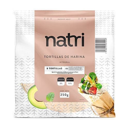 TORTILLA INTEGRAL NATRI 8 UND- 250 G