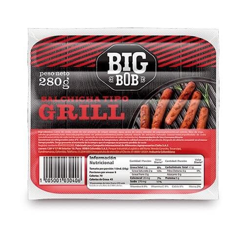 SALCHICHA TIPO PARRILLA BIG BOB 280 G