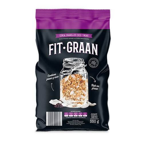 GRANOLA COCO Y PASAS FIT GRAAN 350 G