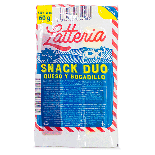 SNACK QUESO CON BOCADILLO LATTERIA 60 G