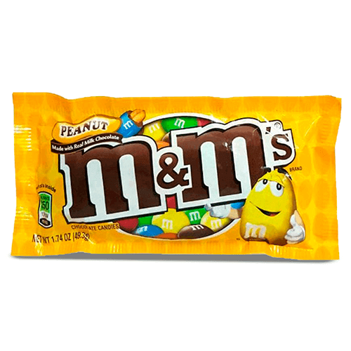 CHOCOLATES RELLENOS DE MANÍ M&MS 49 G