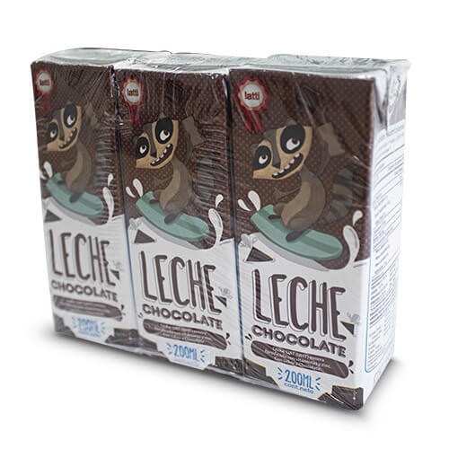 LECHES SABORIZADAS CHOCOLATE LARGA VIDA EN TETRA PAK LATTI 3 UN 600 ML