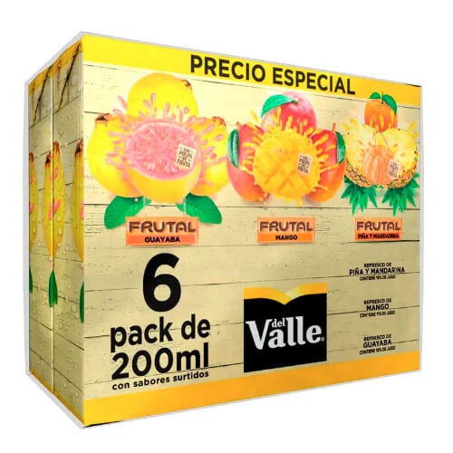 REFRESCO DE FRUTA DEL VALLE 6 UND - 200 ML