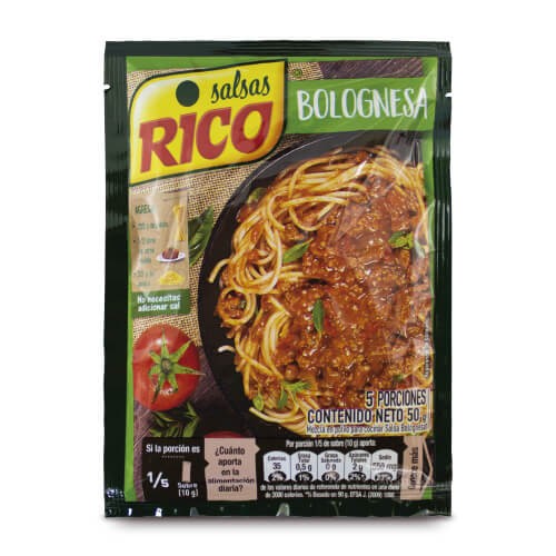 BASE PARA SALSA BOLOÑESA RICO 50 G
