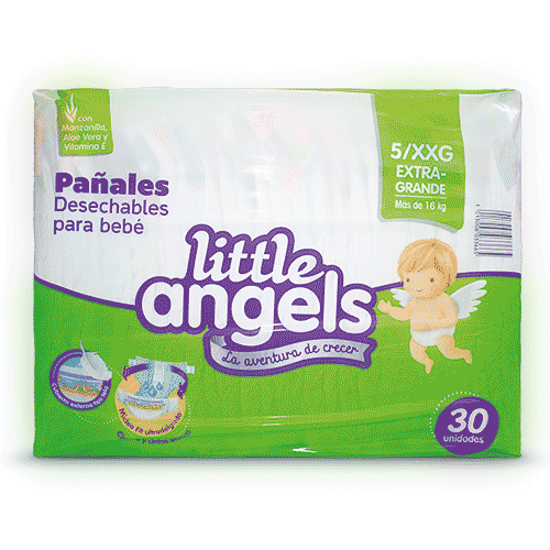 PAÑAL TALLA XXG LITTLE ANGELS 30 UND