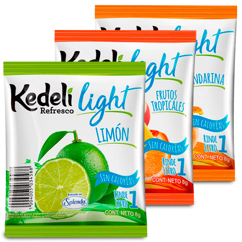Refresco Polvo Sabores Surtidos Kedeli Light 3 Und - 1 Lt
