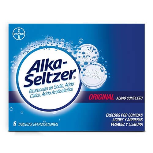 ALKA-SELTZER TABLETA EFERVESCENTE 6 UND